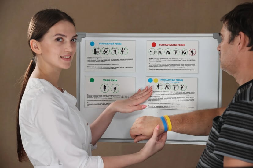 Цветовая индикация пациентов Клиники Института Мозга